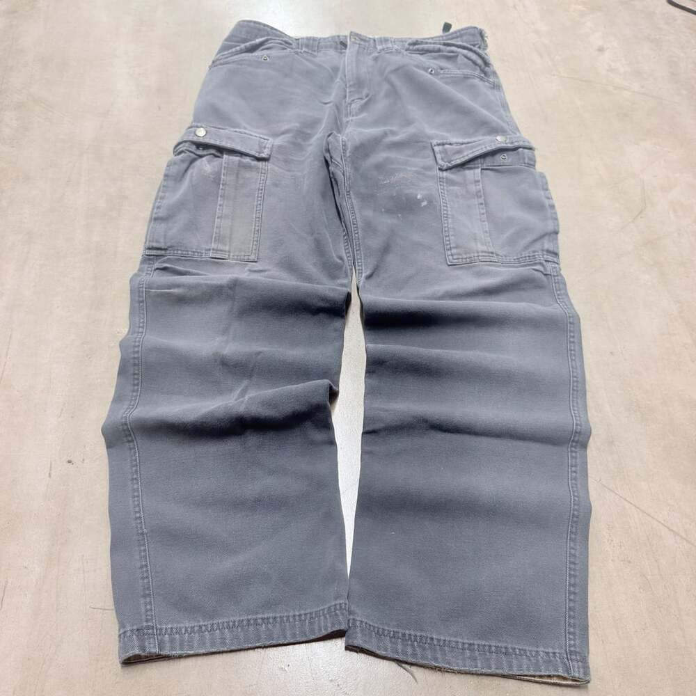Duluth Trading Co. Cargo Pants Size 34x34 Gray Cotton Workwear